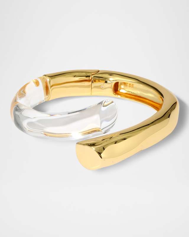 Liquid Lucite Bypass Hinge Bracelet